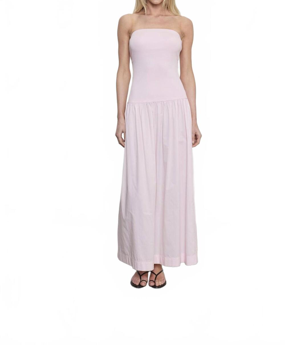 NEW ENZA COSTA cotton bandeau dress in cherry blossom